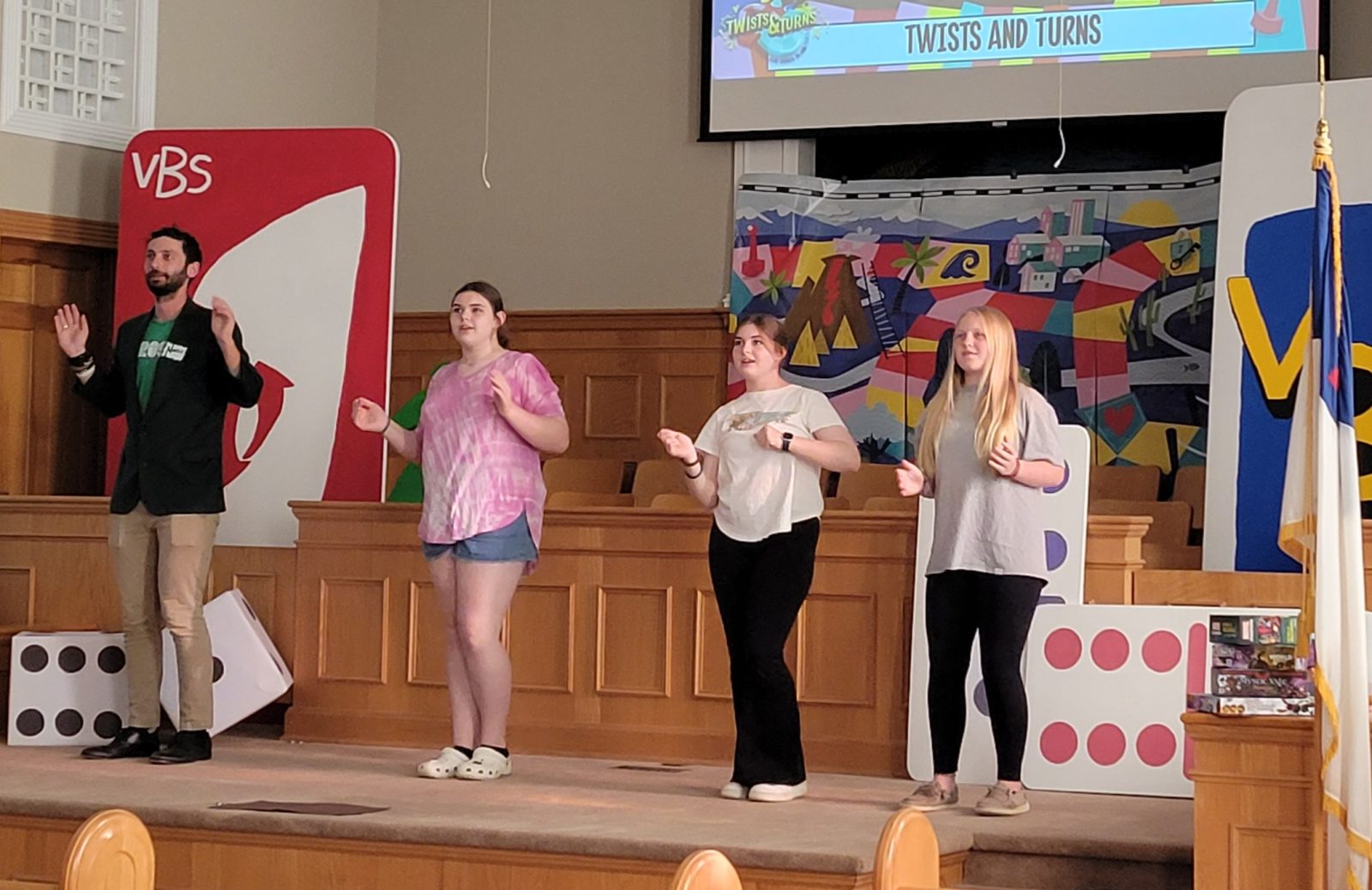 Youth dancing at Bible School
